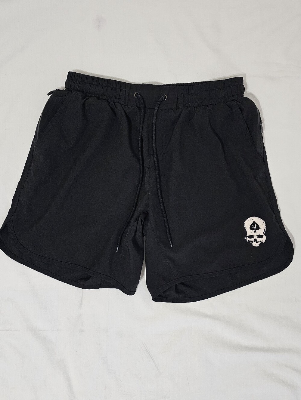 Zero Foxtrot Skull Logo Tactical Training Shorts Black Men's Medium Athletic